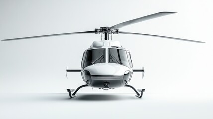 Elegant White Helicopter: A Symbol of Luxury and Modern Aviation