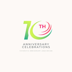10 years anniversary celebrations logo concept