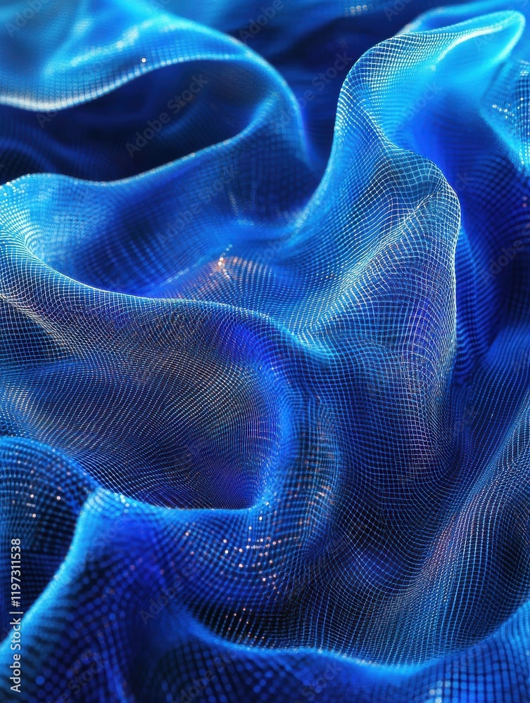 Poster abstract mesh wireframe connected point blue polygonal backdrop. technology, innovation and network 