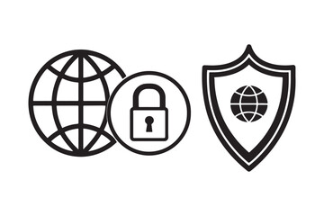 A comprehensive set of internet security icons showcasing tools for protection, encryption, and safe browsing in the digital realm.