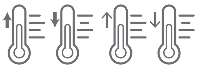 Thermometer icon set. Vector illustration.