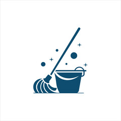 House cleaning brush icon vector