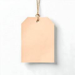 Hanging paper sale tag on a transparent background