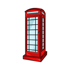 Obraz premium Classic Red Telephone Booth