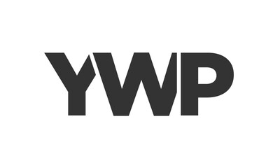 YWP logo design template with strong and modern bold text. Initial based vector logotype featuring simple and minimal typography. Trendy company identity.
