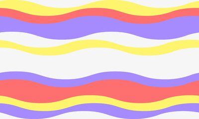Abstract background with wavy stripes in vibrant colors, creating a rippled, liquid effect. Smooth curves and textured lines add elegance, vitality, and creativity. Ideal for wallpaper or textile.