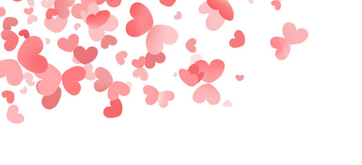 Love background border with butterflies of united hearts for romantic valentines and wedding cards.