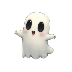 Obraz premium joyful whimsical of a cute ghost