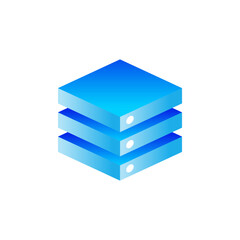 Server Icon. Cloud Storage Icon Design Template.