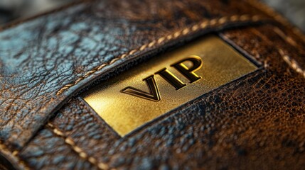 Exclusive VIP Leather Wallet: Golden Luxury Emblem