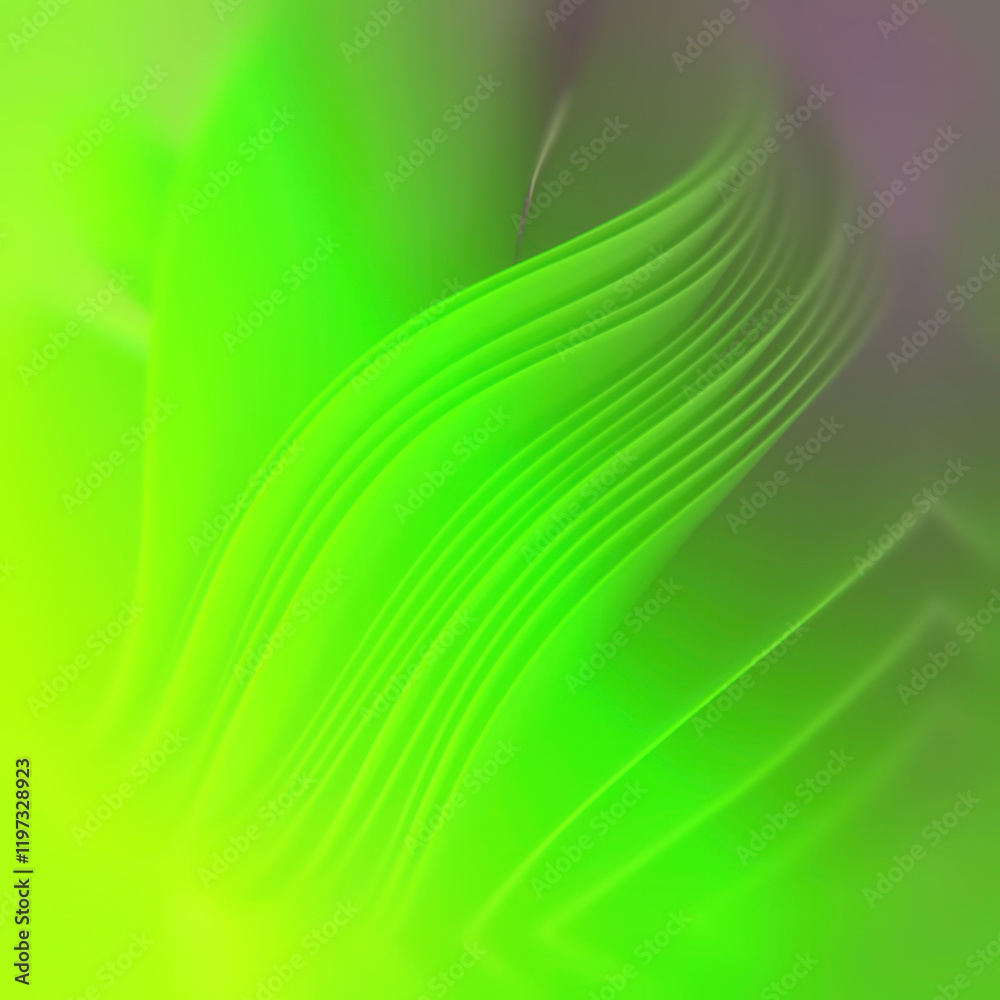 Aufkleber Digital illustration of a wavy, light and dynamic pattern. 3d rendering