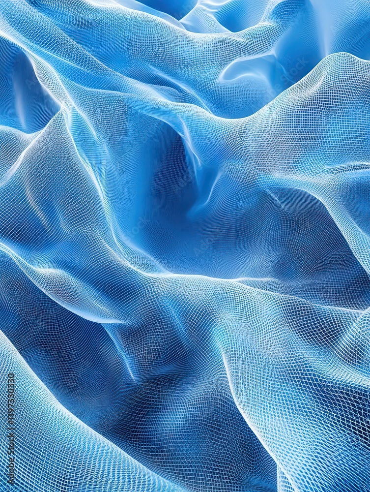 Poster abstract blue polygonal background wireframe connected points. technology, innovation, communication