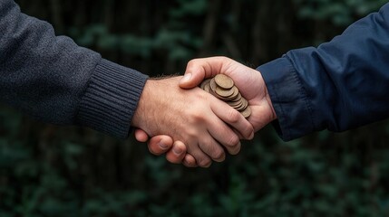 A Person Enthusiastically Shaking a Coin in Their Hand Capturing the Essence of Curiosity and Playfulness in a Vibrant and Engaging Moment