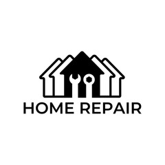 House Repairs logo design template vector illustration. House renovation symbol, icon.