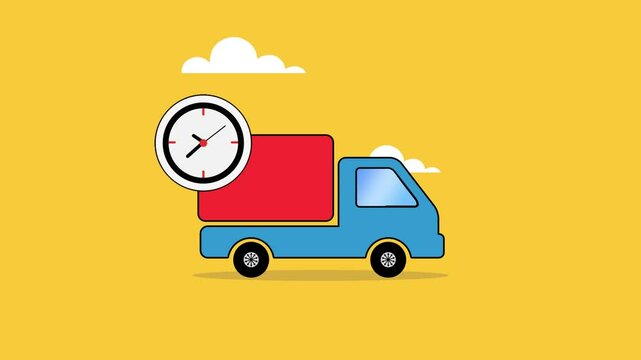 Seamless Cargo Delivery in Motion, A Stunning 4K Animation Showcasing Logistics and Transportation Efficiency