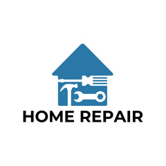 House Repairs logo design template vector illustration. House renovation symbol, icon.