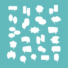 Collection of Speech Bubble Elements With Various Designs