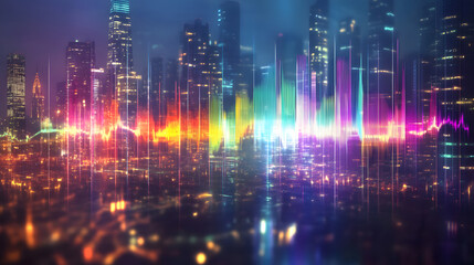 glowing abstract digital wave particles. Futuristic illustration. on background