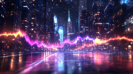 glowing abstract digital wave particles. Futuristic illustration. on background
