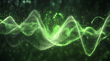 glowing abstract digital wave particles. Futuristic illustration. on background