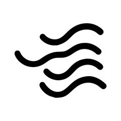 Obraz premium Simple wavy black lines with clean texture