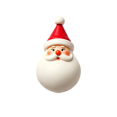 cheerful 3d render of santa claus figurine