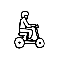 person on a scooter