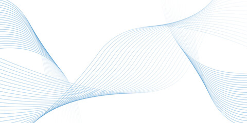 Vector modern wave line smooth and particle gray wave curve lines abstract background with flowing.