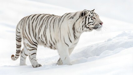 Obraz premium white tiger in snow