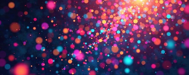 Multicolored confetti descends, creating a vibrant cascade , rain, glitter