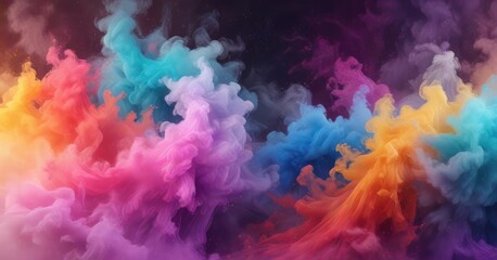 Fototapeta premium Abstract background with swirling mist and colors, dreamy effect, subtle gradient, colorful haze