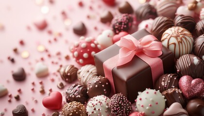 Indulge in a Festive Celebration of Love and Happiness with Delicious Chocolate Valentines Share Sweet Moments with Exquisite Assorted Chocolates, Perfect for Romantic Gifts, Valentine's Day Treats