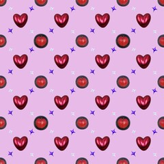 seamless pattern with hearts