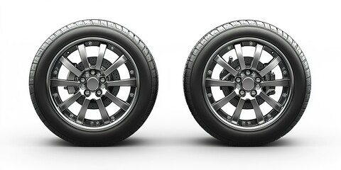 High-performance alloy wheels with tires designed for enhanced grip and sleek aesthetics in various driving conditions