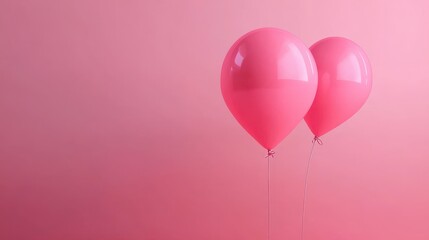 Valentine's day pink background, Cute love banner or card. Place for text