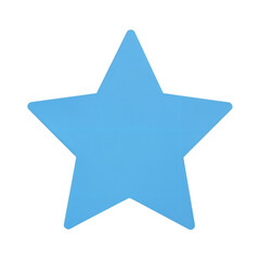 Obraz premium light blue five-pointed star on a white background