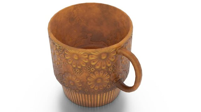 tea mug on white background