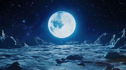 moon space planet surface cartoon vector background galaxy alien outer illustration game fantasy land scene universe crater sky lunar landscape earth ground night blue astronaut rock science world de