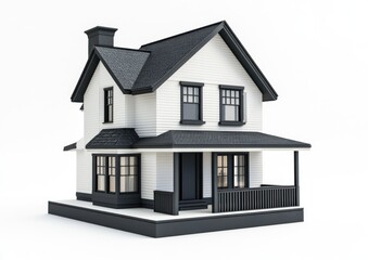 Modern Farmhouse Architectural Design: Black and White Exterior