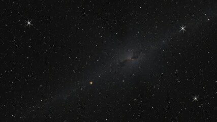 Obraz premium A stunning representation of stars and galaxies in a dark grey background with a hint of silver and gold undertones, constellation, celestial bodies, galaxies