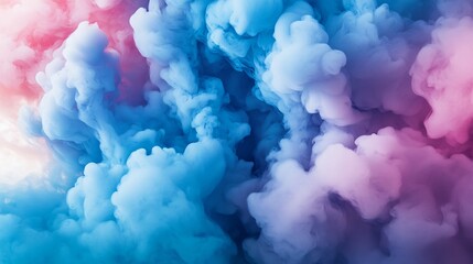 Abstract Blue Pink Purple Smoke Clouds Swirling Vivid Colors Background