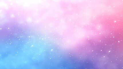 Obraz premium Dreamy Pastel Galaxy Background Soft Pink Blue and Purple Nebula with Sparkling Stars