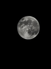 full moon in the dark night sky