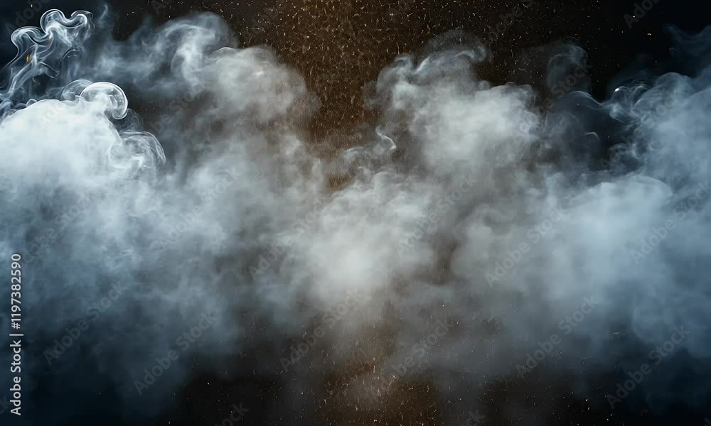 Wall mural a dynamic composition of swirling smoke and shimmering particles creates an ethereal atmosphere, sui