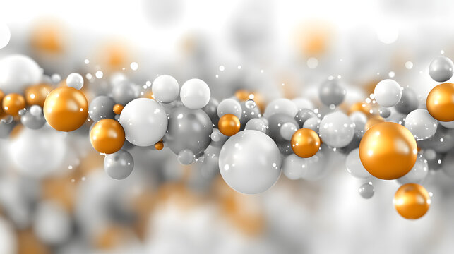 A field of 3D spheres varying in size and color, suspended in mid-air with glowing highlights creating a dreamlike atmosphere 