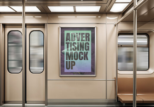 Subway Billboard Mockup