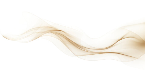 beige smooth smoke wave isolated on white or transparent png