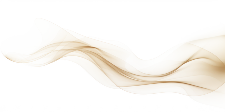 beige smooth smoke wave isolated on white or transparent png