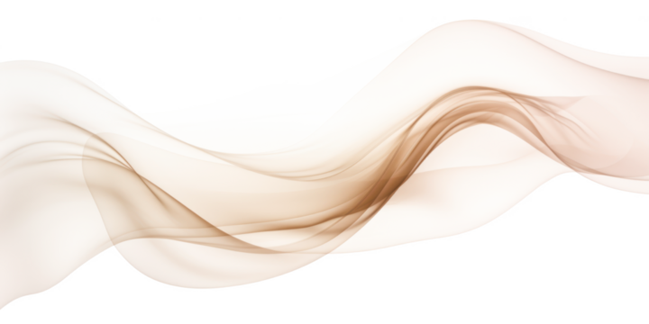 beige smooth smoke wave isolated on white or transparent png