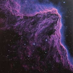 Fototapeta premium Stunning Purple Nebula Cosmic Cloudscape Space Background